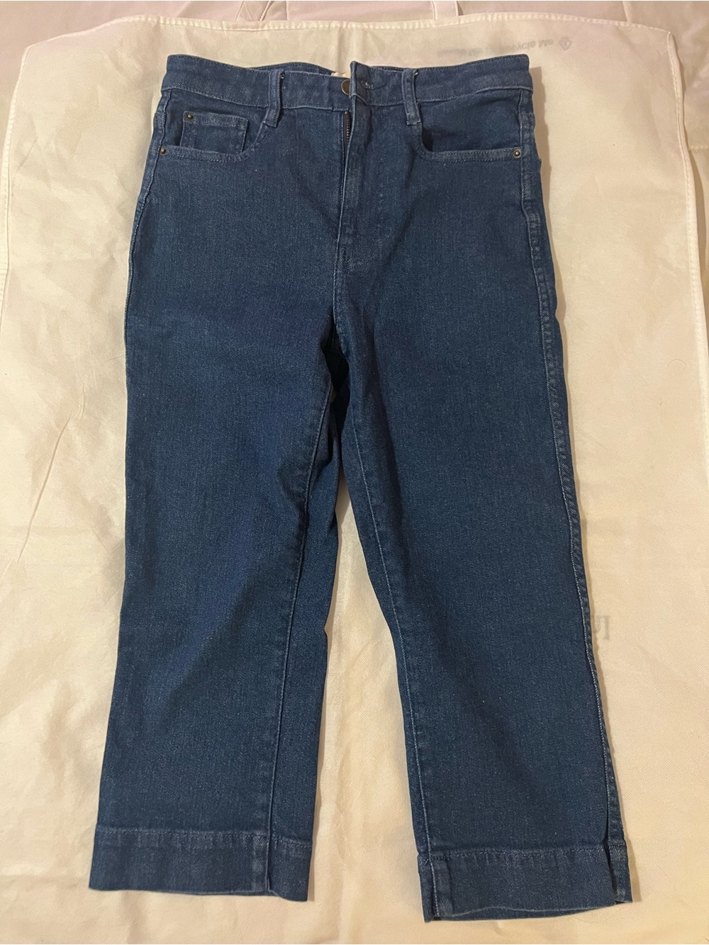 Sézane Straight Leg Jeans Blue Dark Wash High-Rise size 4 sezane denim indigo